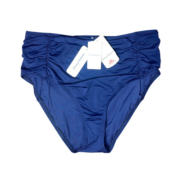 Tommy Bahama Other - Tommy Bahama Bikini Bottoms Navy Blue NWT Large Pearl Shirred Ultra High Waist